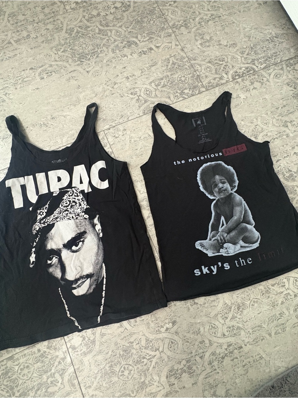 (2) Tank Tops | Tupac & Biggie Smalls | SZ S